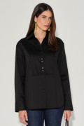 Camisa Tricoline Geiza Preto 