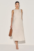 Vestido Linho Laila Cru