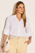 Camisa Tricoline Olivia Branco