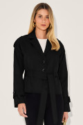 Trench Coat Iris Preto