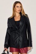 Blazer PU Lorena Preto