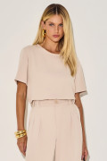 Blusa Alfaiataria Eliana Bege 