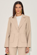 Blazer Alfaiataria Elara Bege Médio