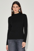 Blusa Canelada Bruna Preto