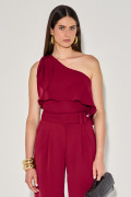 Blusa Alfaiataria Emanuella Vinho