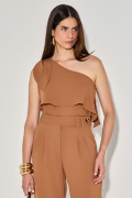 Blusa Alfaiataria Emanuella Caramelo