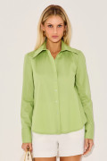 Camisa Tricoline Olivia Pistache