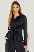 Camisa Crepe Bete Preto