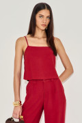 Blusa Linen Tábatha Vinho