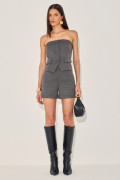 Shorts Alfaiataria Áurea Chumbo
