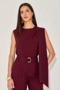 Blusa Alfaiataria Thai Bordô