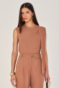 Blusa Alfaiataria Thai Mocha 