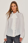 Blusa Chiffon Aveline Off White 