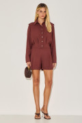 Shorts Alfaiataria Keilla Chocolate