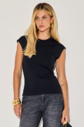Blusa Canelada Denise Preto 