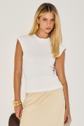 Blusa Canelada Denise Off White