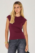 Blusa Canelada Denise Vinho