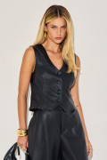 Colete Pu Leandra Preto