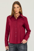 Camisa Tricoline Olivia Bordô