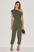 Calça Crepe Cecy Verde Militar