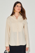 Camisa Tricoline Geiza Areia 