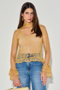 Blusa Renda Amelie Camelo