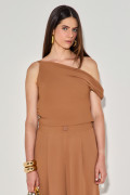 Blusa Alfaiataria Mille Caramelo