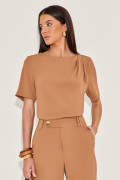 Blusa Alfaiataria Pam Caramelo