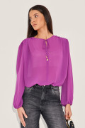 Blusa Crepe Naomi Roxo