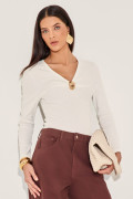 Blusa Ribana Ella Off White