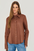 Camisa Linho Jessika Mocha