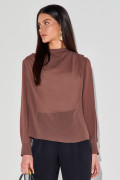 Blusa Crepe Matilde Chocolate