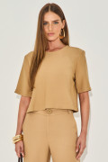 Blusa Alfaiataria Nivia Caramelo 