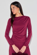 Blusa Malha Poliane Bordô