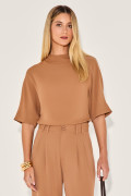 Blusa Alfaiataria Lorenza Caramelo