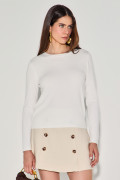 Blusa Tricot Rosane Off White