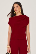 Blusa Alfaiataria Mel Bordô
