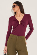 Blusa Ribana Ella Vinho