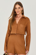 Camisa Linho Aline Café