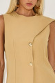 Blusa Alfaiataria Jessyca Bege Médio 