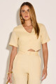 Blusa Linho Cristal Amarelo Claro