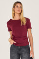 Camiseta Algodão Silvana Vinho