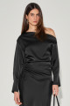 Blusa Cetim Suelia Preto