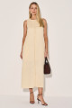 Vestido Linho Myllena Amarelo Claro