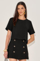 Blusa Alfaiataria Sorelle Preto 