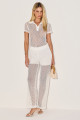 Calça Tricot Amora Off White
