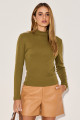 Blusa Canelada Bruna Verde Oliva