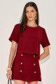 Blusa Alfaiataria Sorelle Bordô