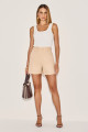 Shorts Linho Patricia Bege
