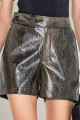 Shorts PU Snake Marrom